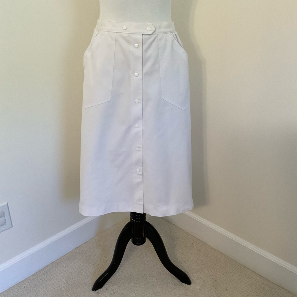 Vintage Koret Petites Classic White Pencil Skirt